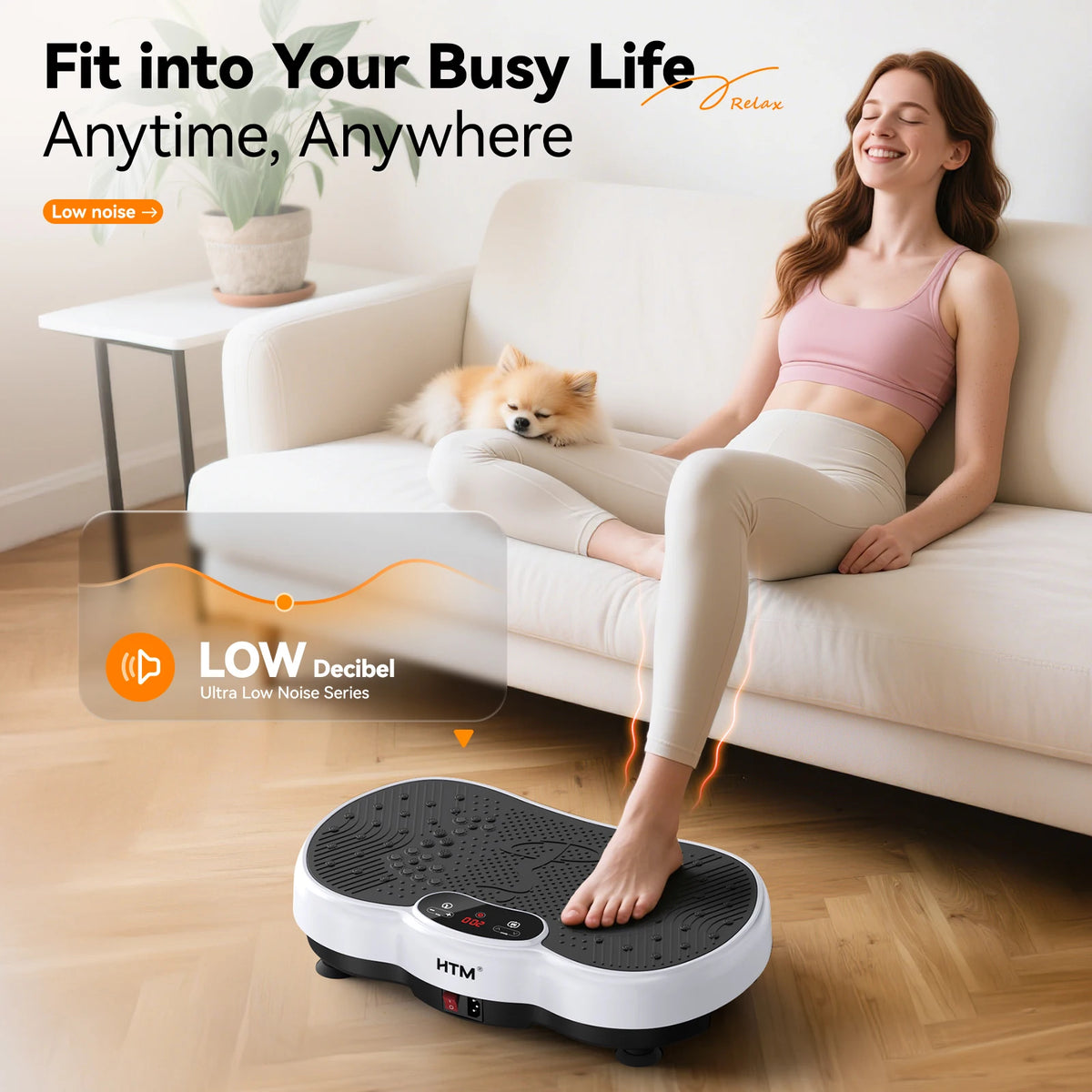 Vibration Plate Exercise Machine With 120 Speed Levels and LED Display