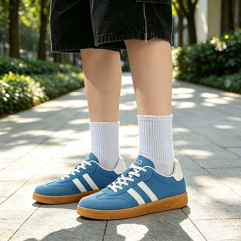Mens Comfortable Lace Up Casual Board Shoes with Rubber Sole