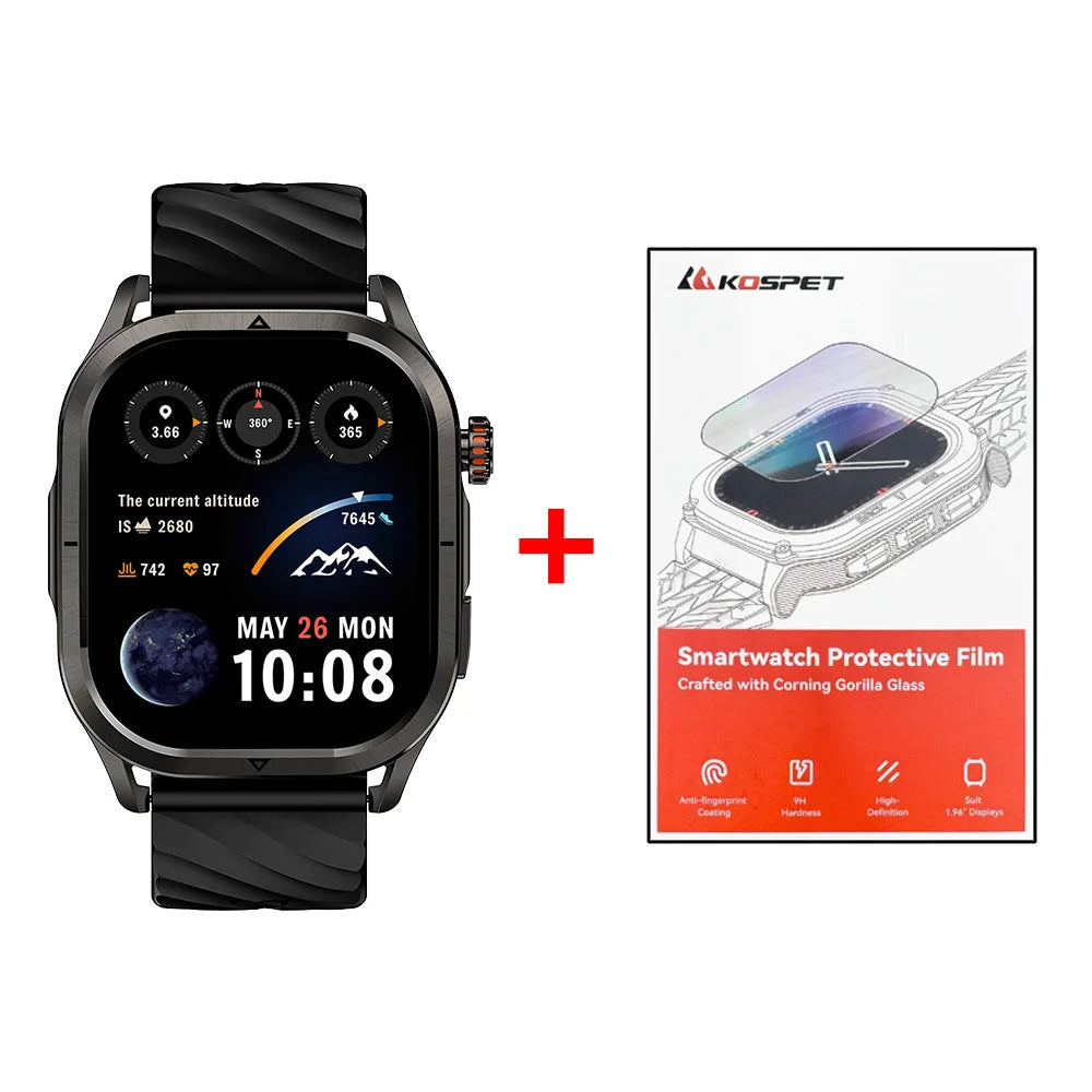 2025 KOSPET Magic P10 GPS Smartwatch for Men Dual Band GNSS AMOLED IP69K