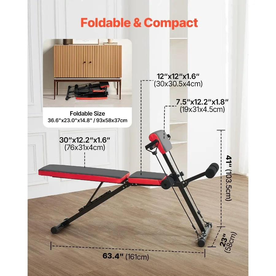 Adjustable Roman Chair Hyperextension Bench for Full Body Workout – 770 LBS Capacity, Foldable & Compact Design for Home Gym