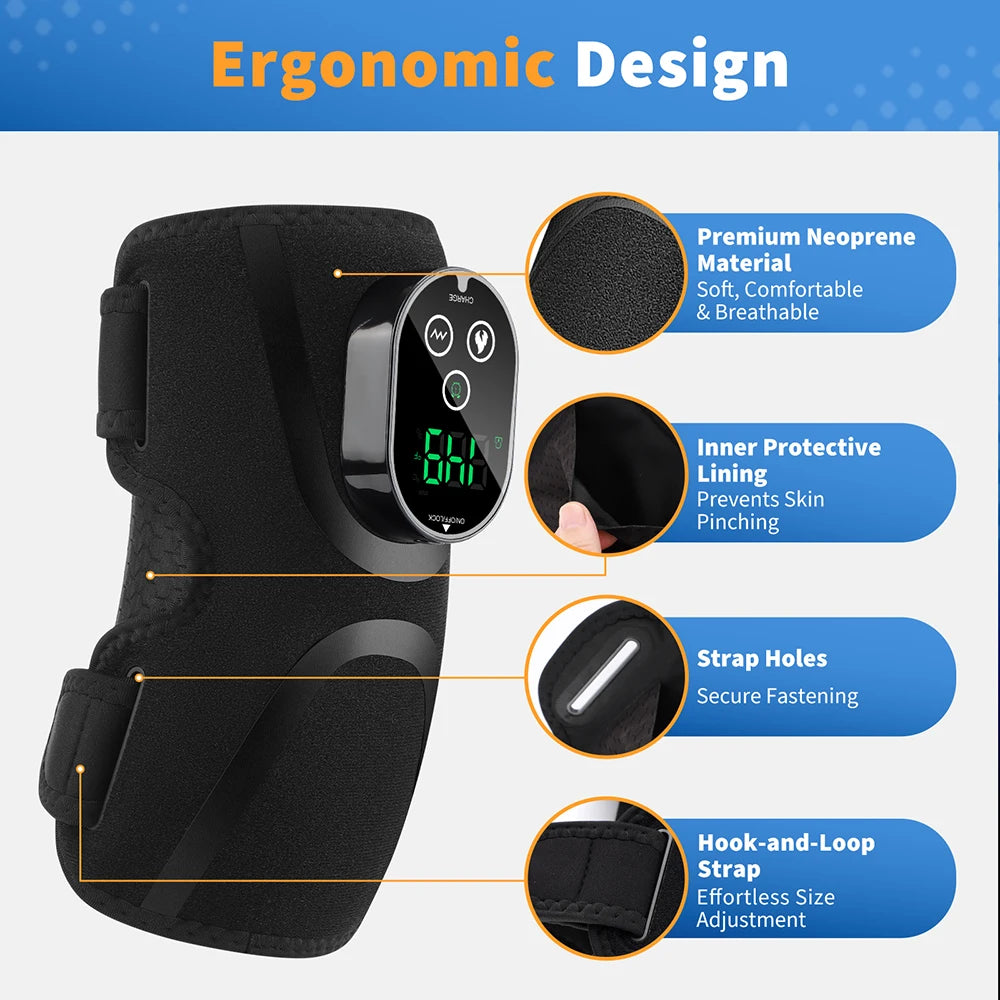 Cordless Heated Vibration Elbow Wrap Support Adjustable Arm Massager Warmer for Elbow Relaxation Muscle Comfort Daily Use Home Office Fitness