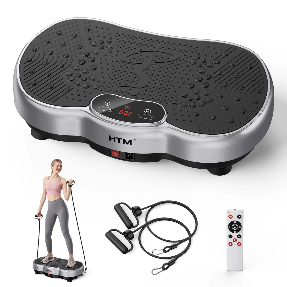 Vibration Plate Exercise Machine With 120 Speed Levels and LED Display