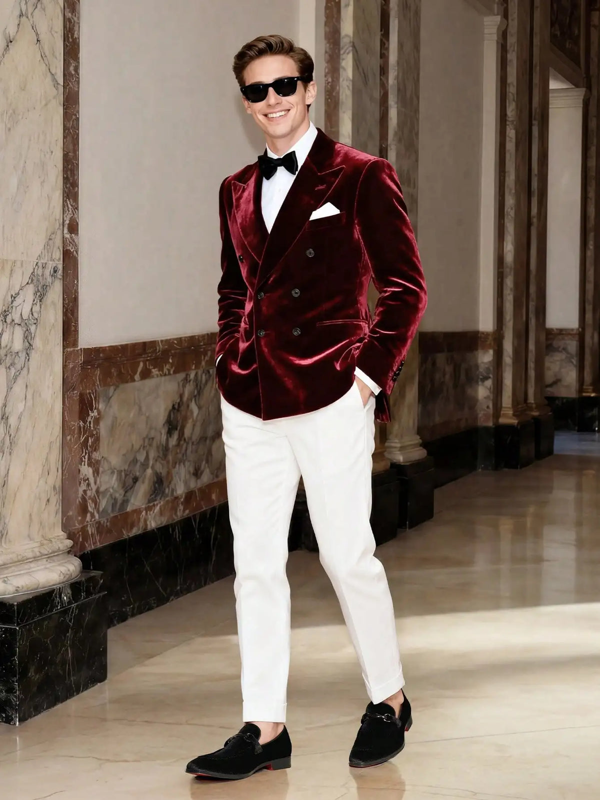 Mens Patent Leather Slip On Loafers for Weddings and Formal Events