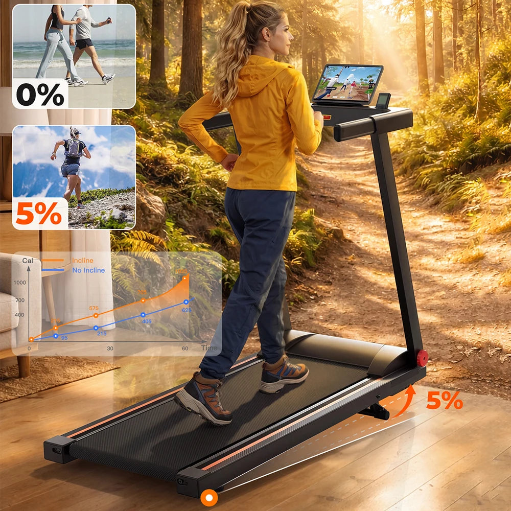 4 In 1 Folding Treadmill With Incline Bluetooth 3HP 300 Pound Capacity