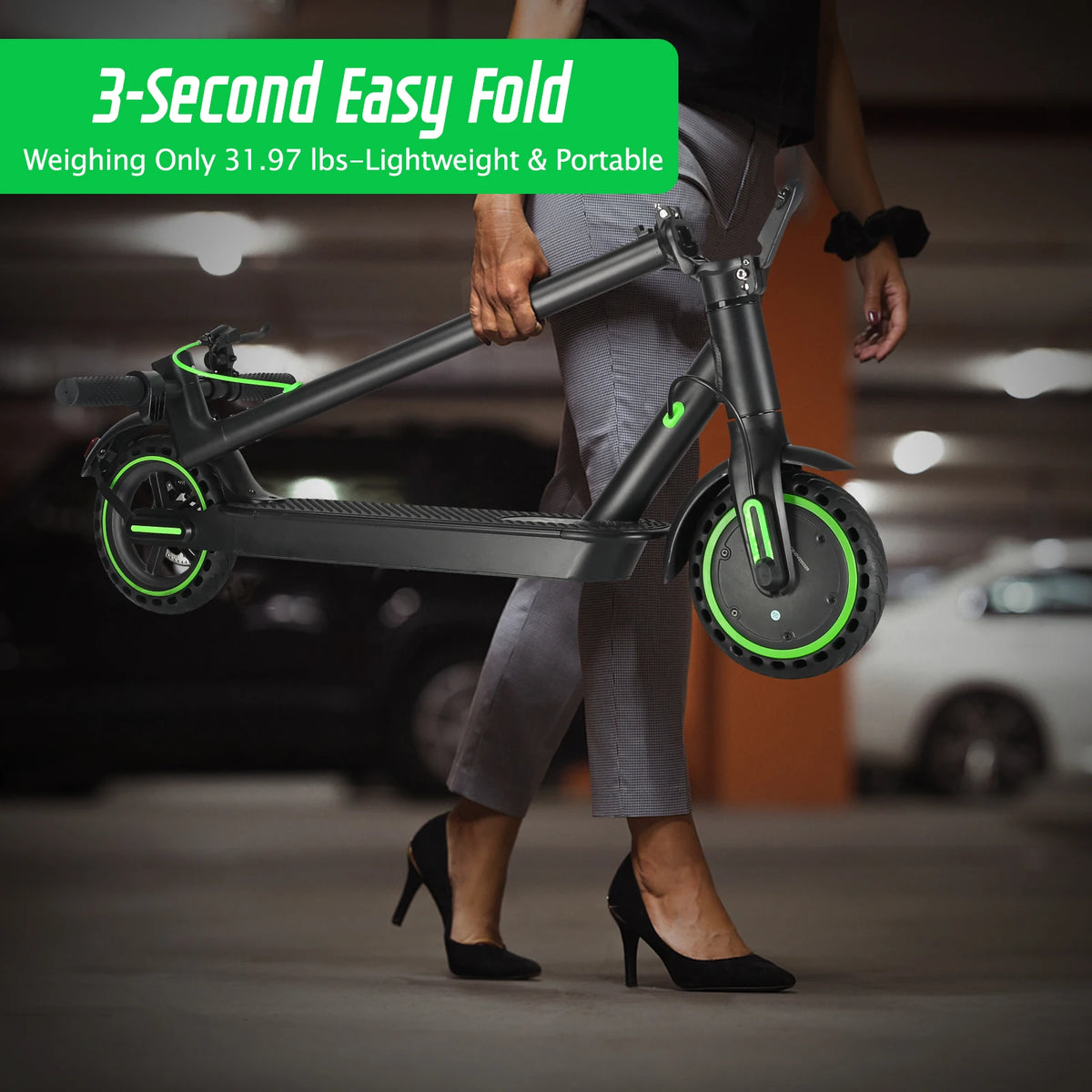 Electric Scooter for Adults, 8.5" Tires, 19Mph, 350WW Motor, 36V 7.8Ah Battery,21Miles Range, Folding E-Scooter with Dual Suspension,APP Control