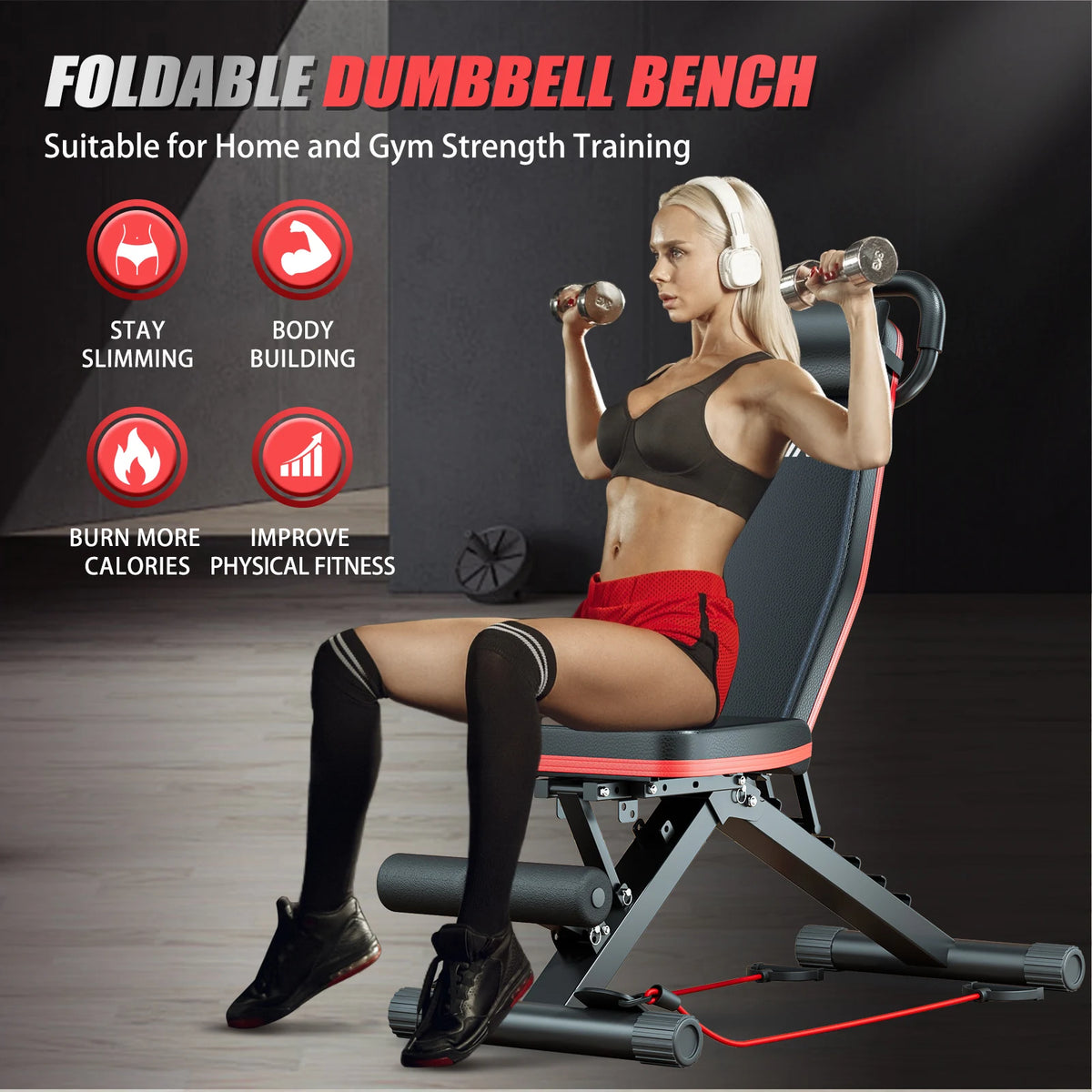 Adjustable Incline Decline Weight Bench for Home Gym Workouts