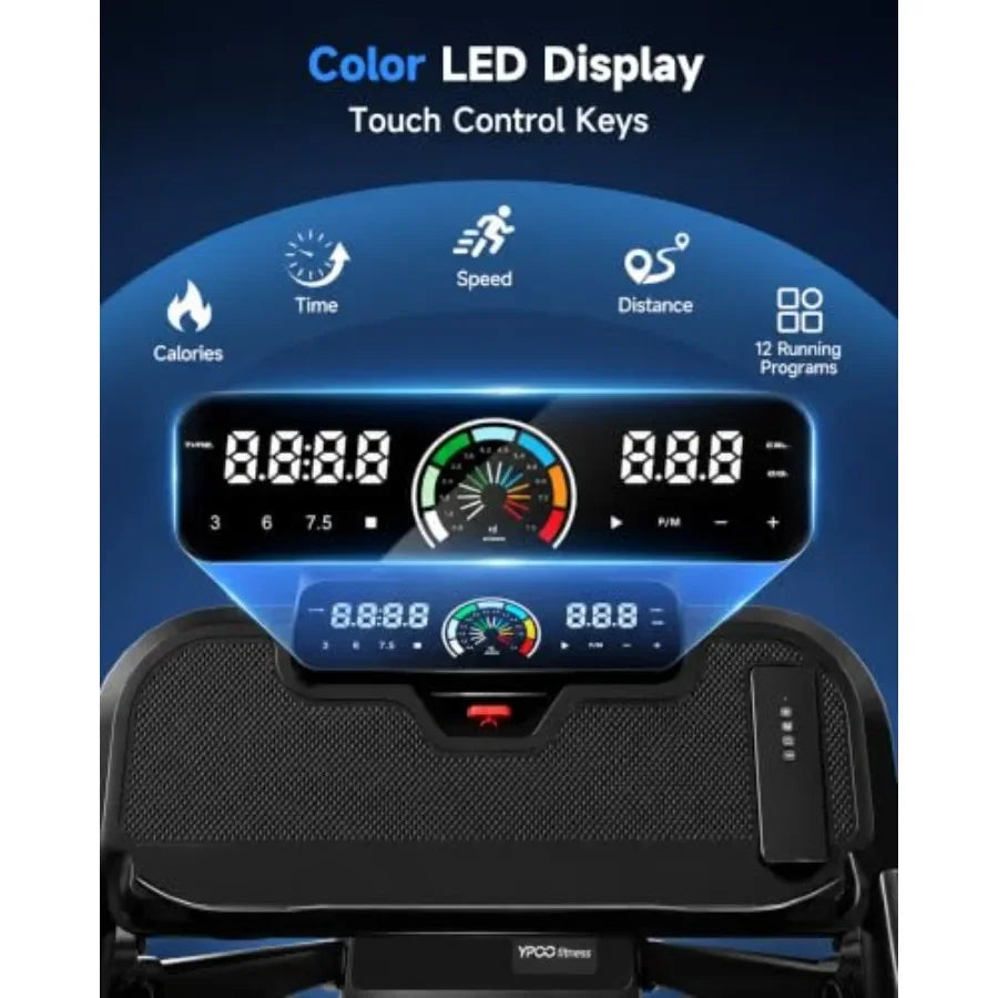 Under Desk Treadmill with 13 Level Incline, Quiet Motor, RGB Lights