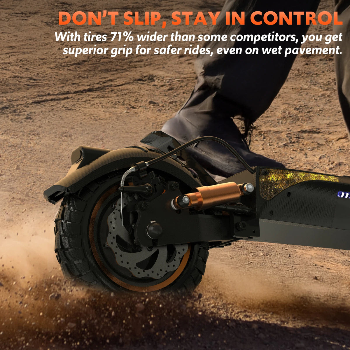 Off Road Electric Scooter, 48V 15AH Folding E-Scooter for Adult Up to 31Mph & 31Miles, 1200W Motor, 11" All Terrain Tire with Dual Suspension & Side Light
