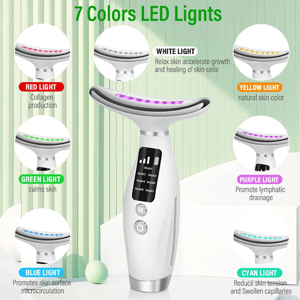 LED V Face Lift Massage with 7 Colors Pormote Skin Tightening Rejuvenation 3 Model Adjust Beauty Repair Skin Household Use