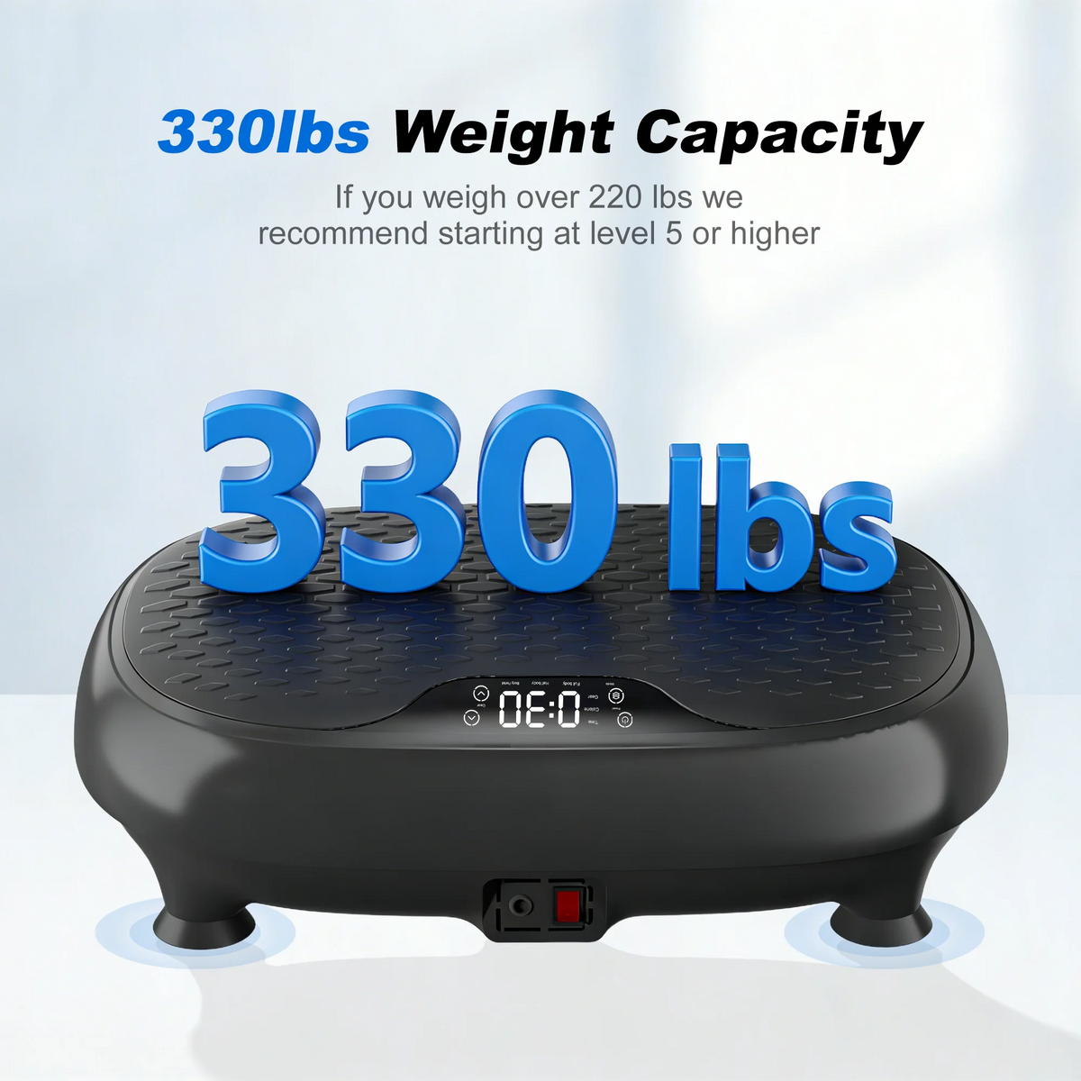 Vibration Fitness Plate with 20 Speeds 330 Pound Capacity and LED Display