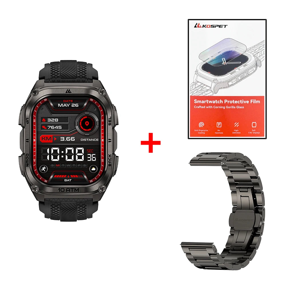 KOSPET Tank M4 Smartwatch With GPS, Offline Maps And 10ATM Waterproofing