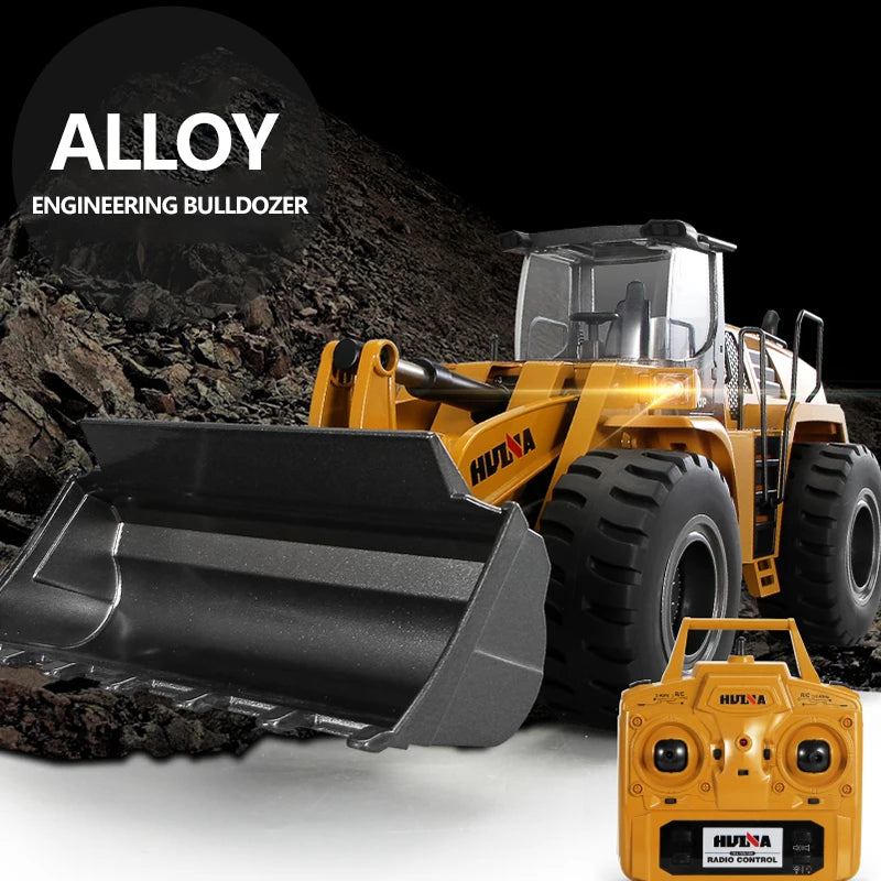 Huina 1583 RC Bulldozer 22 Channel Remote Control Engineering Truck
