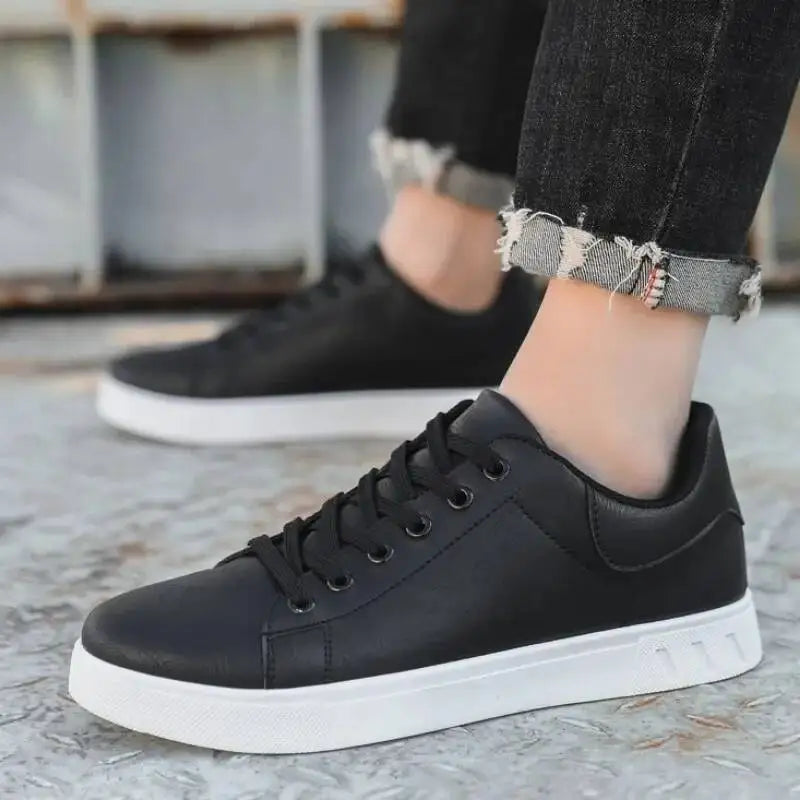 Mens Casual Leather Loafers, Classic Spring Summer Flat Shoes