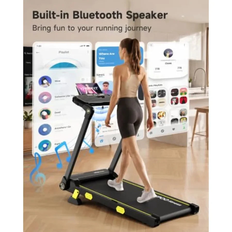 Under Desk Treadmill with 13 Level Incline, Quiet Motor, RGB Lights
