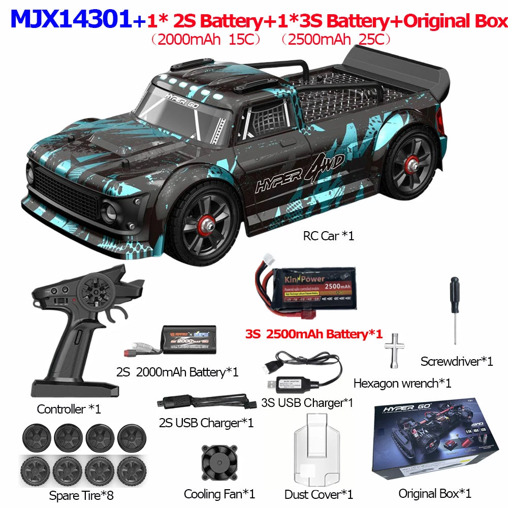 MJX Hyper Go 14304 RC Drift Car With Gyroscope High Speed Volkswagen Toy