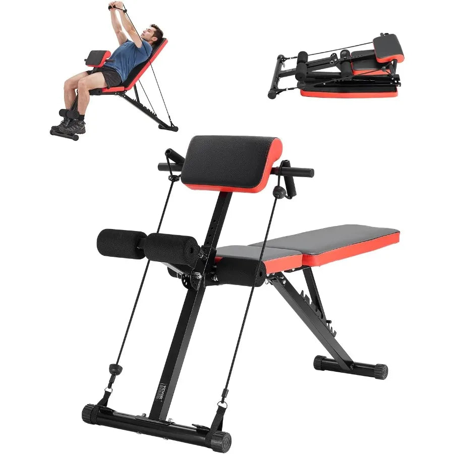 Adjustable Roman Chair Hyperextension Bench for Full Body Workout – 770 LBS Capacity, Foldable & Compact Design for Home Gym