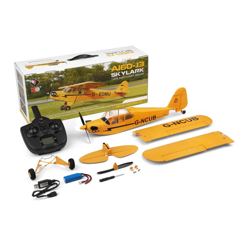 Wltoys RC Glider 5CH Brushless Airplane 2.4G Remote Control Aircraft 650mm Wingspan 3D6G Motor Glider EPP Foam Plane Toys with 2pcs Rechargeable Batteries A160