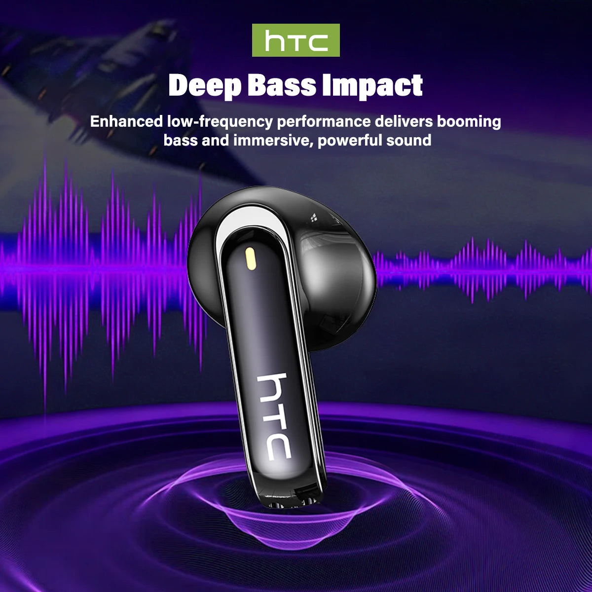 HTC NE70 Wireless Bluetooth Earbuds With AI Translator And 30 Hour Battery Life