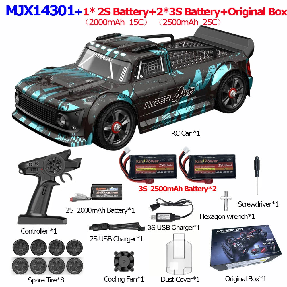 MJX Hyper Go 14304 RC Drift Car With Gyroscope High Speed Volkswagen Toy
