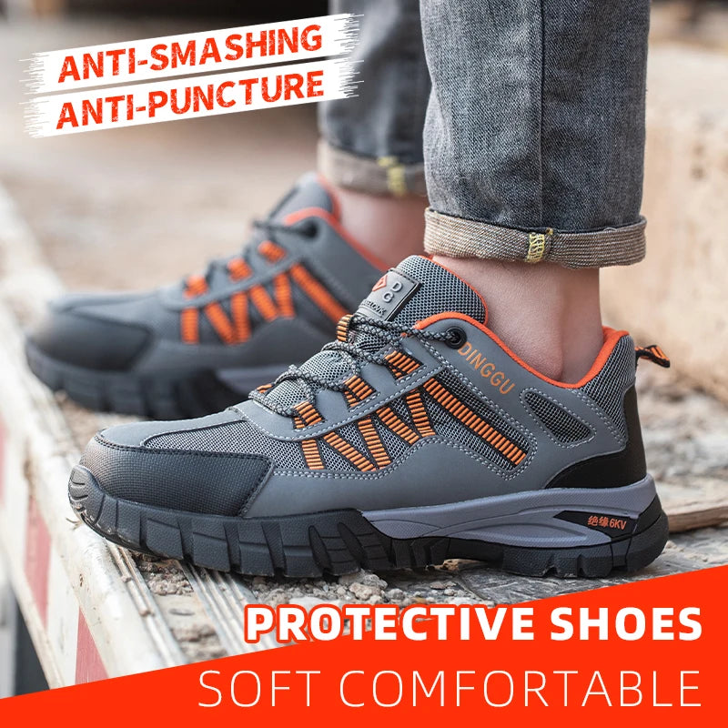 Steel Toe Work Boots for Men and Women with Puncture Resistant Sole