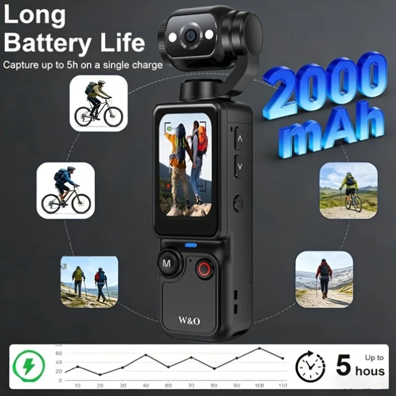 Ultra HD 4K Sports Camcorder with Flip Screen and 32GB Memory Card