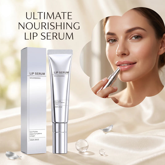 Lip Nourishing Serum Hydrating Moisturizing Plumping Firming Collagen Peptides Fade Lines Lip Plumper Volumizing Smoothing Gloss Treatment