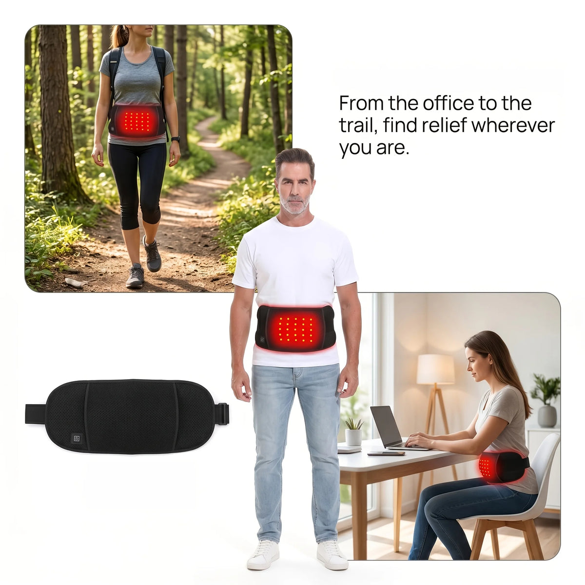 Red Blue Light+TNS/EMS Belly Fat Remover, Fat Burner for Stomach, AbsMuscle Stimulator Abdominal, Ab Belt Muscle Stimulator WithHeat for Belly Fat Loss, Stomach Cellulite Melting, Suitable for Men And Wome