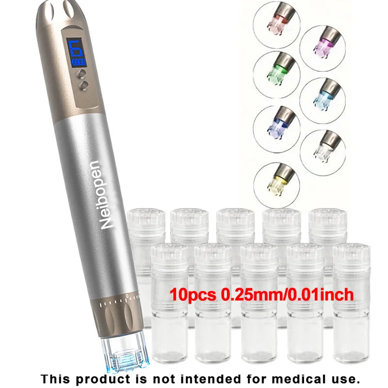 Hydra Derma Pen H6 Professional Microneedle Beauty Pen Skin Care Microneedling Pen Length 0.25 mm