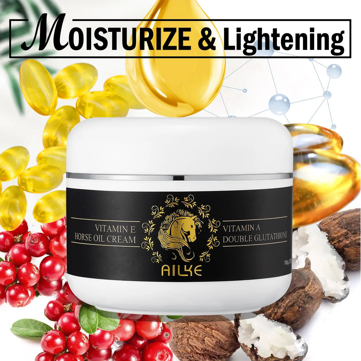AILKE Collagen Whitening Kit, Skin Moisturizer, Hydration, Remove Dark Spots, Sun Spots, Freckles, Melanin, Even Skin Tone