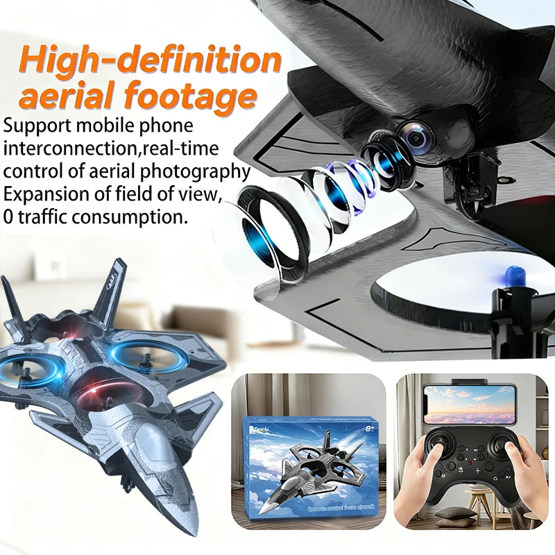 TongLi M5 RC JI Fighter Plane Drone with Stunt Flip Altitude Hold