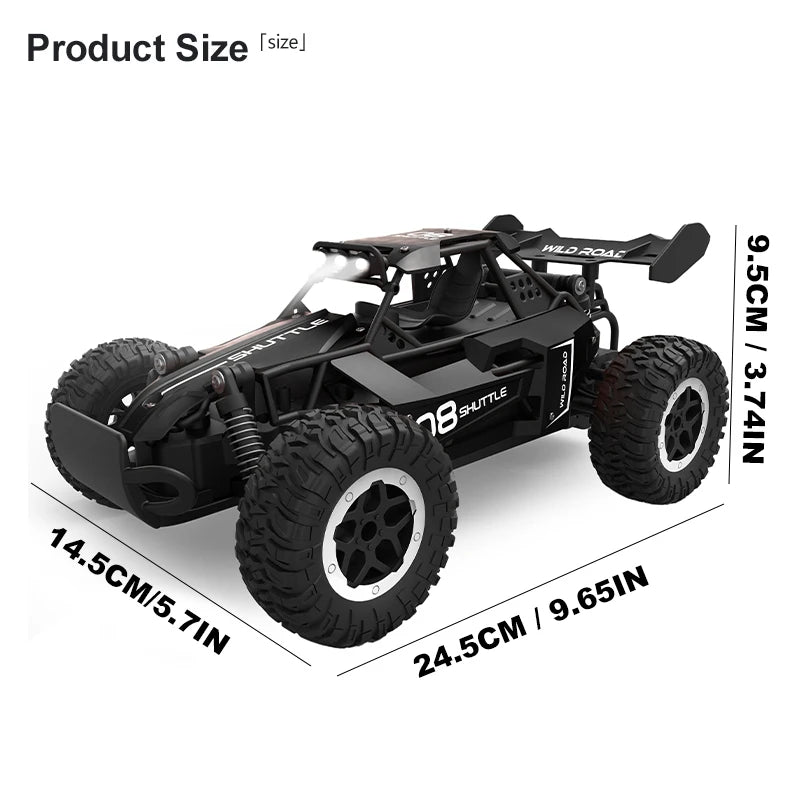 1 to 16 Scale Alloy RC Off Road Buggy with LED Lights and Remote Control