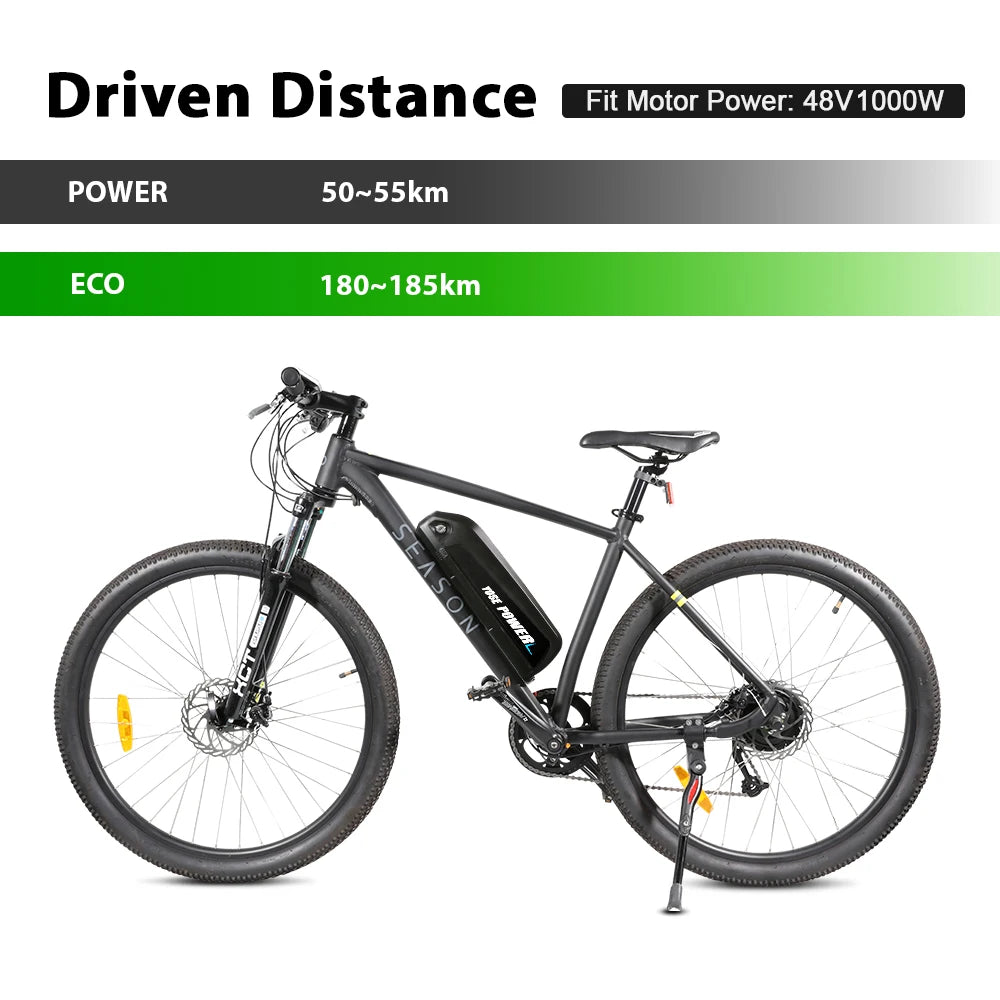 YOSE POWER 48V 15Ah Hailong Ebike Battery 4Prongs 48V Electric Bicycle Lithium Batteries for 500W 750W 1000W Electric Bike