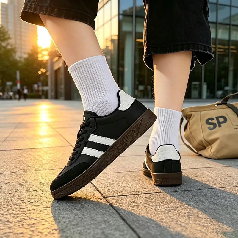 Mens Comfortable Lace Up Casual Board Shoes with Rubber Sole