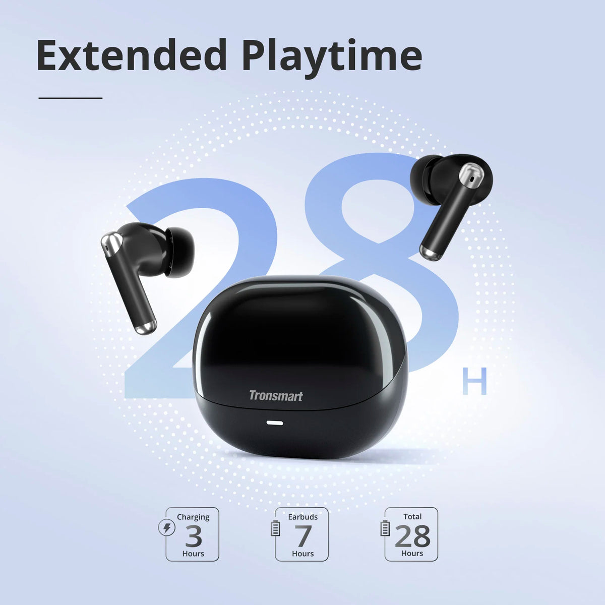 Tronsmart Sounfii R4 Wireless Bluetooth Earbuds With Quad Mic Noise Reduction
