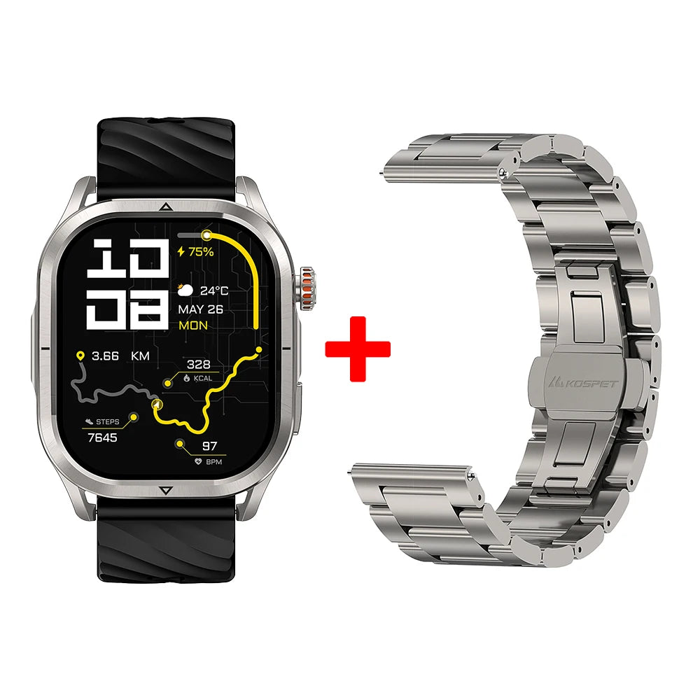 2025 KOSPET Magic P10 GPS Smartwatch for Men Dual Band GNSS AMOLED IP69K