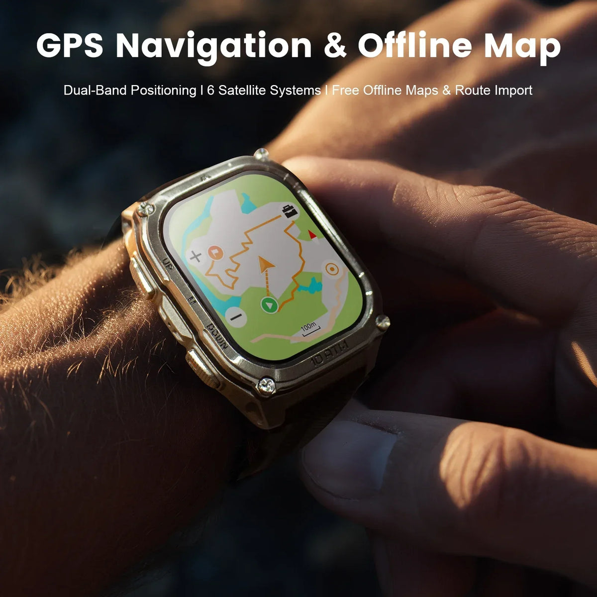 KOSPET Tank M4 Smartwatch With GPS, Offline Maps And 10ATM Waterproofing