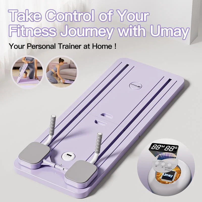 Foldable Pilates Board With Timer Resistance Tubes And Yoga Mat