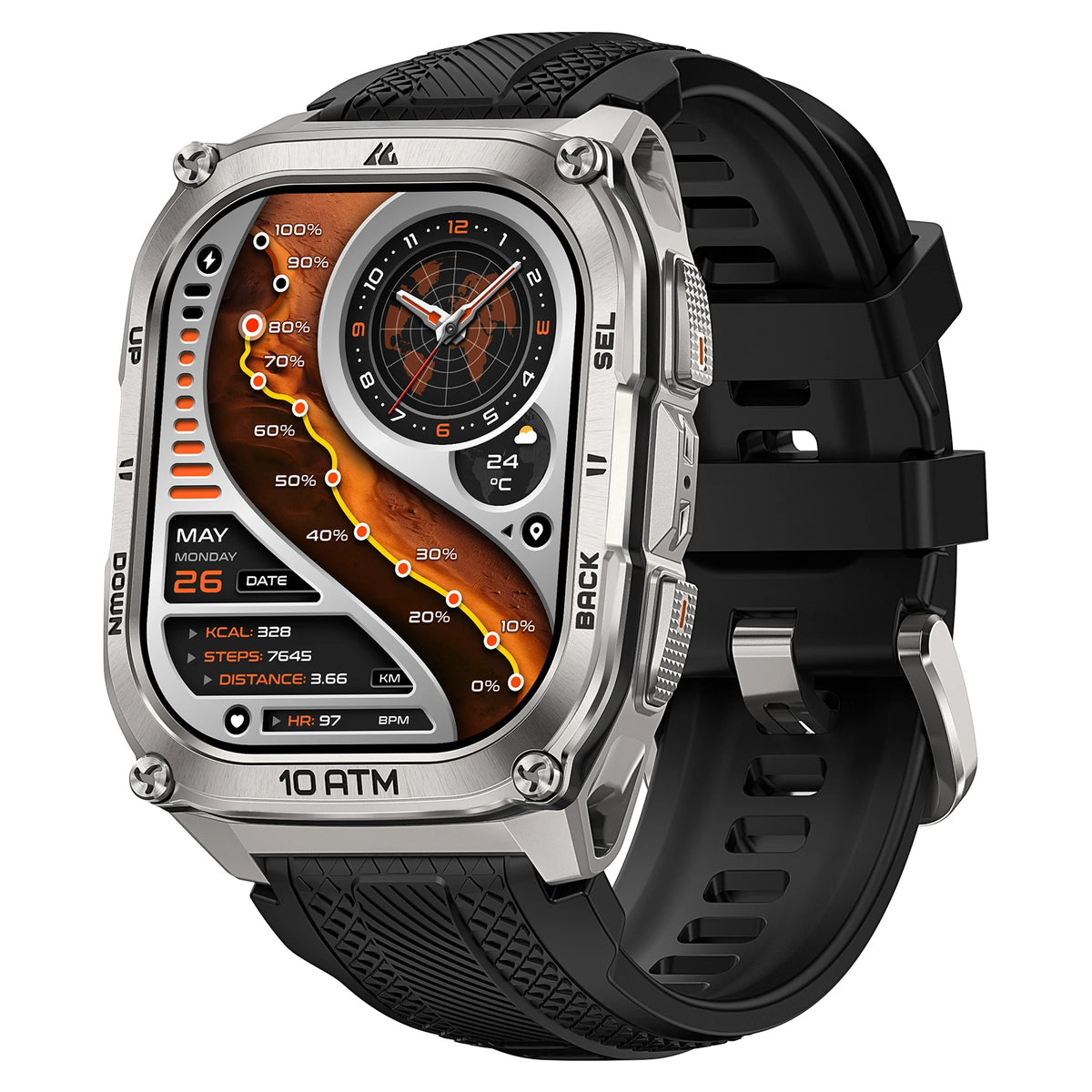 KOSPET Tank M4 Smartwatch With GPS, Offline Maps And 10ATM Waterproofing