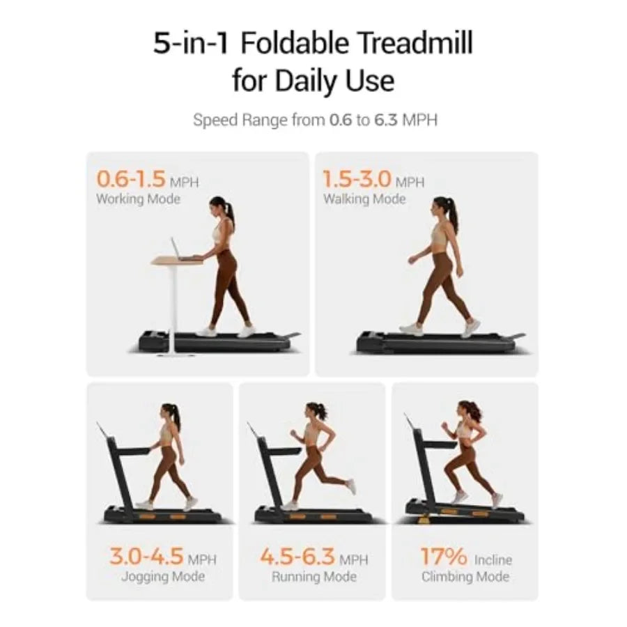 Under Desk Walking Pad Treadmill with Aluminum Frame for Home Office