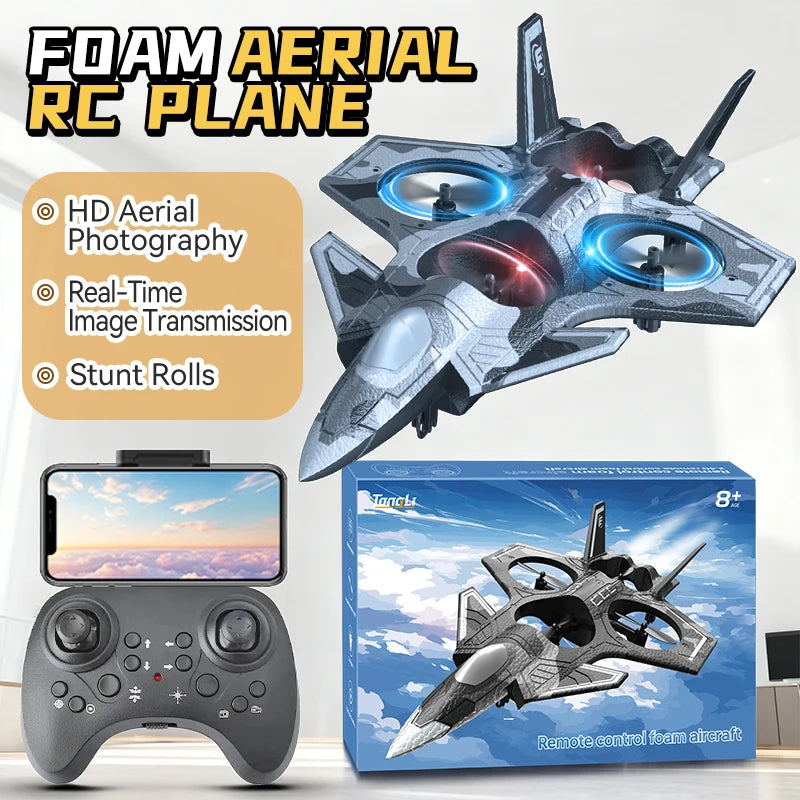 TongLi M5 RC JI Fighter Plane Drone with Stunt Flip Altitude Hold