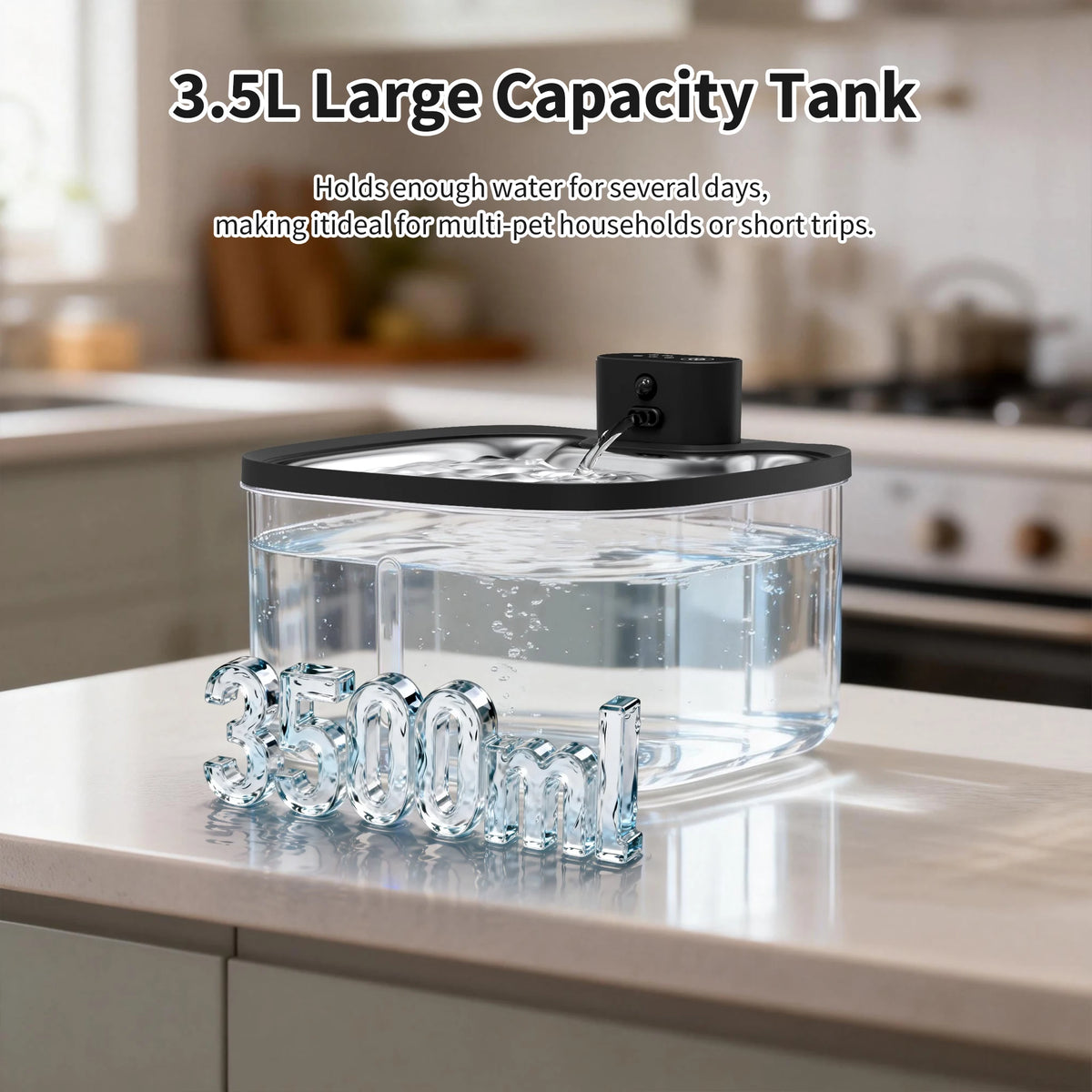 118 Oz Stainless Steel Smart Cat Water Fountain With Motion Sensor
