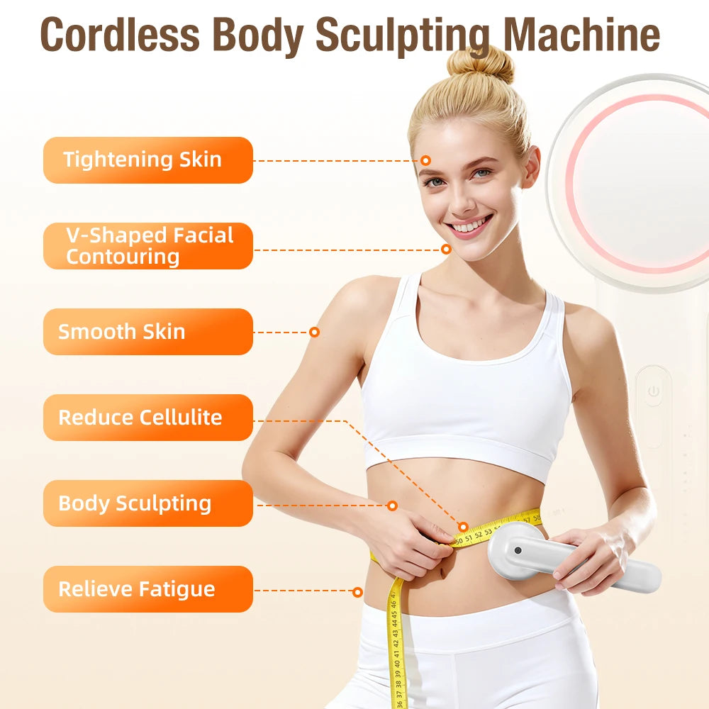 EMS Facial Beauty Device Ultrasonic Skin Care Machine Infrared Face Massager 5 Modes 5 Intensity USB Rechargeable for Women