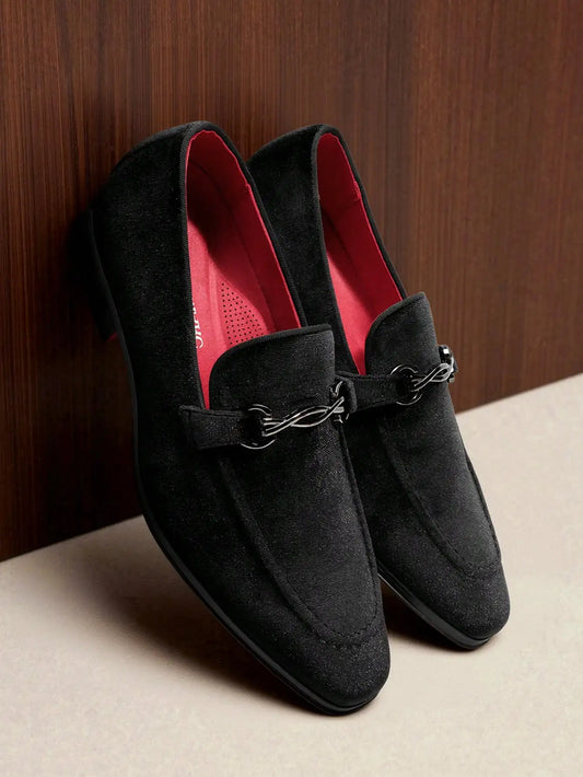 Mens Classic Formal Slip On Loafers for Weddings and Tuxedo Events