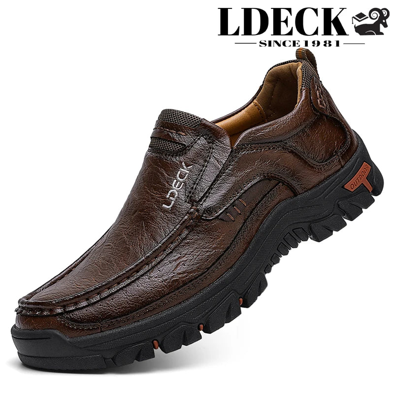Men's Slip On Casual Shoes Loafers Style Black Yellow Brown Low Top Non Slip Lightweight Driving Walking Work Shoes