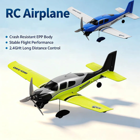 4CH RC Plane QIDI580 Brushless Stunt Glider 2.4G Remote Control Aircraft EPP Foam Fixed Wing Airplane Model Toys