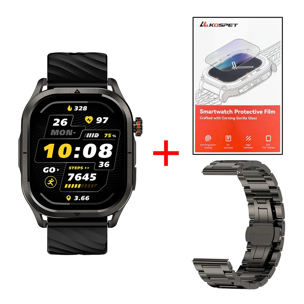 2025 KOSPET Magic P10 GPS Smartwatch for Men Dual Band GNSS AMOLED IP69K