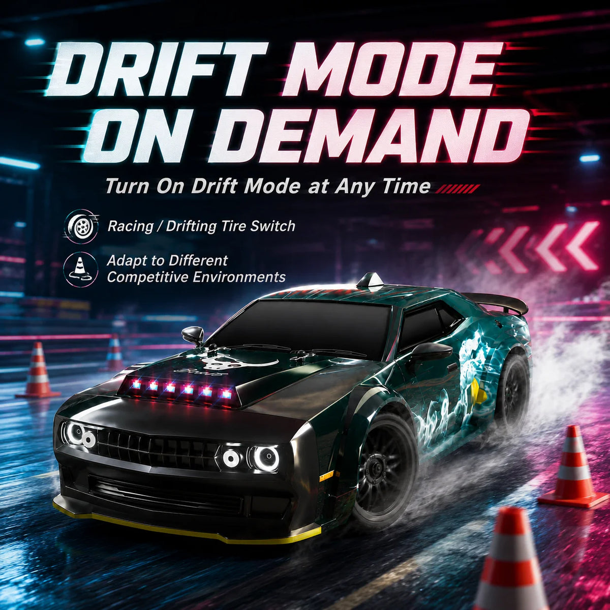 SG216PRO 1 16 Scale 4WD Brushless RC Drift Car With LED Lights
