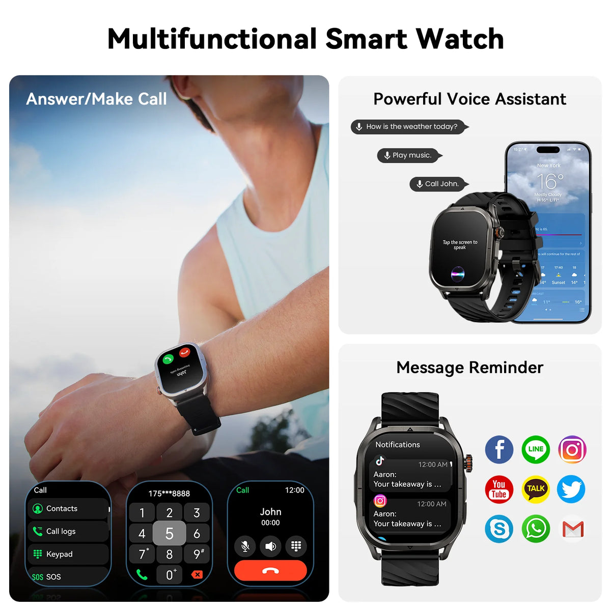 2025 KOSPET Magic P10 GPS Smartwatch for Men Dual Band GNSS AMOLED IP69K