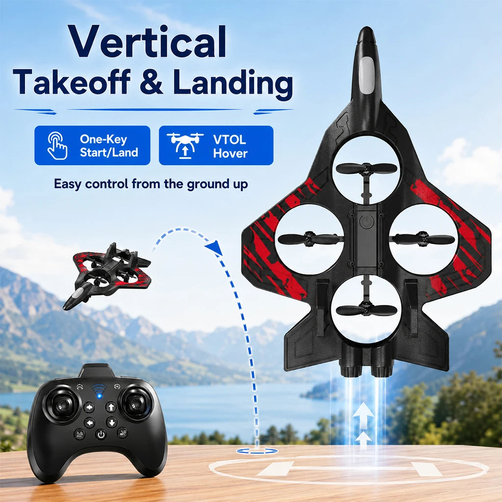 YL87 EPP Foam RC Fighter Plane With LED Lights and 360 Stunts for Kids