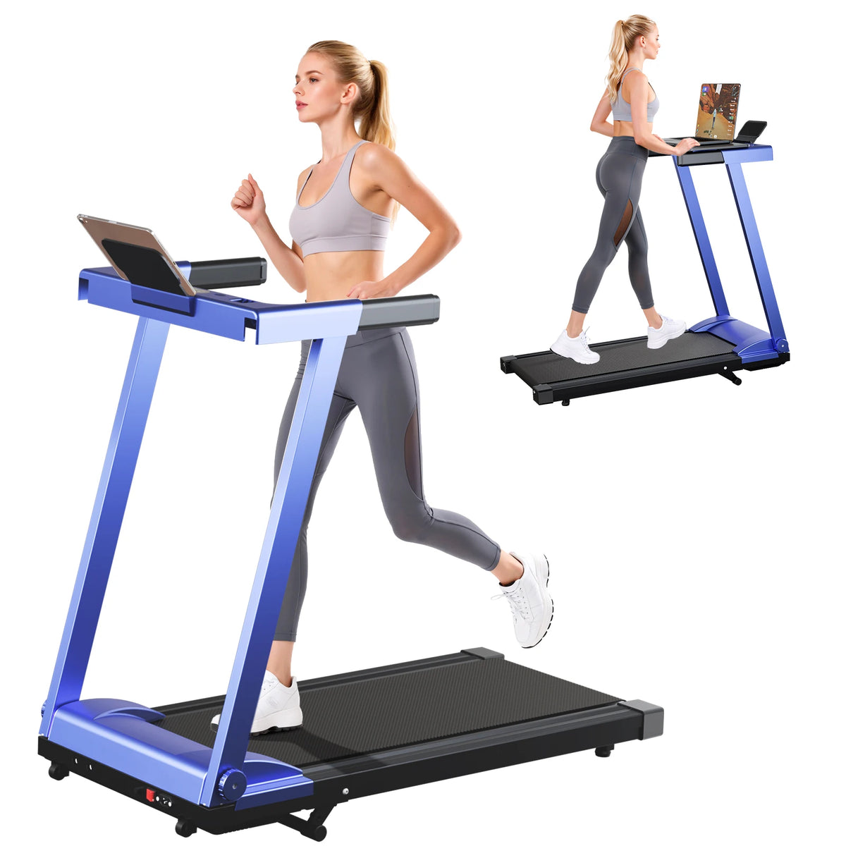 4 In 1 Folding Treadmill With Incline Bluetooth 3HP 300 Pound Capacity
